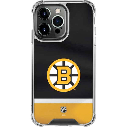 NHL Boston Bruins Jersey iPhone 14 Pro Clear Case